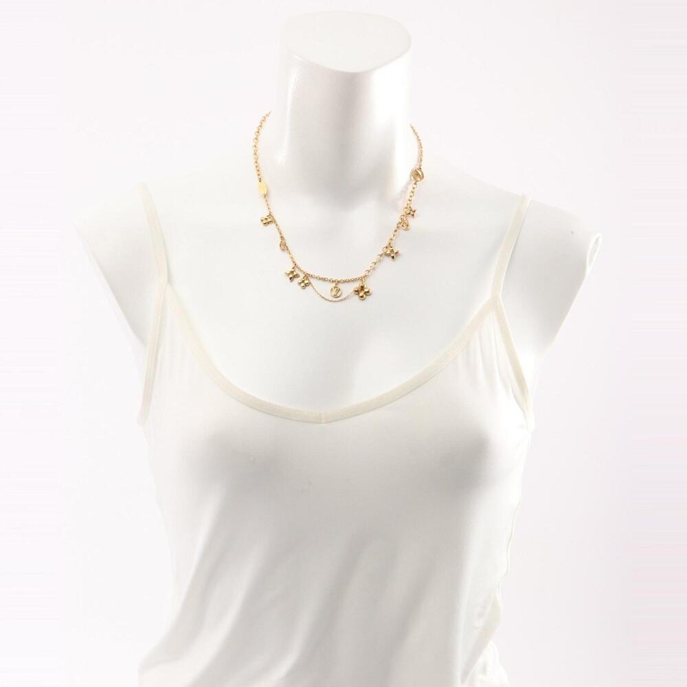 Louis Vuitton Collier Blooming Necklace, Gold Plated (GP), Women's, Tone - Picture 7 of 8